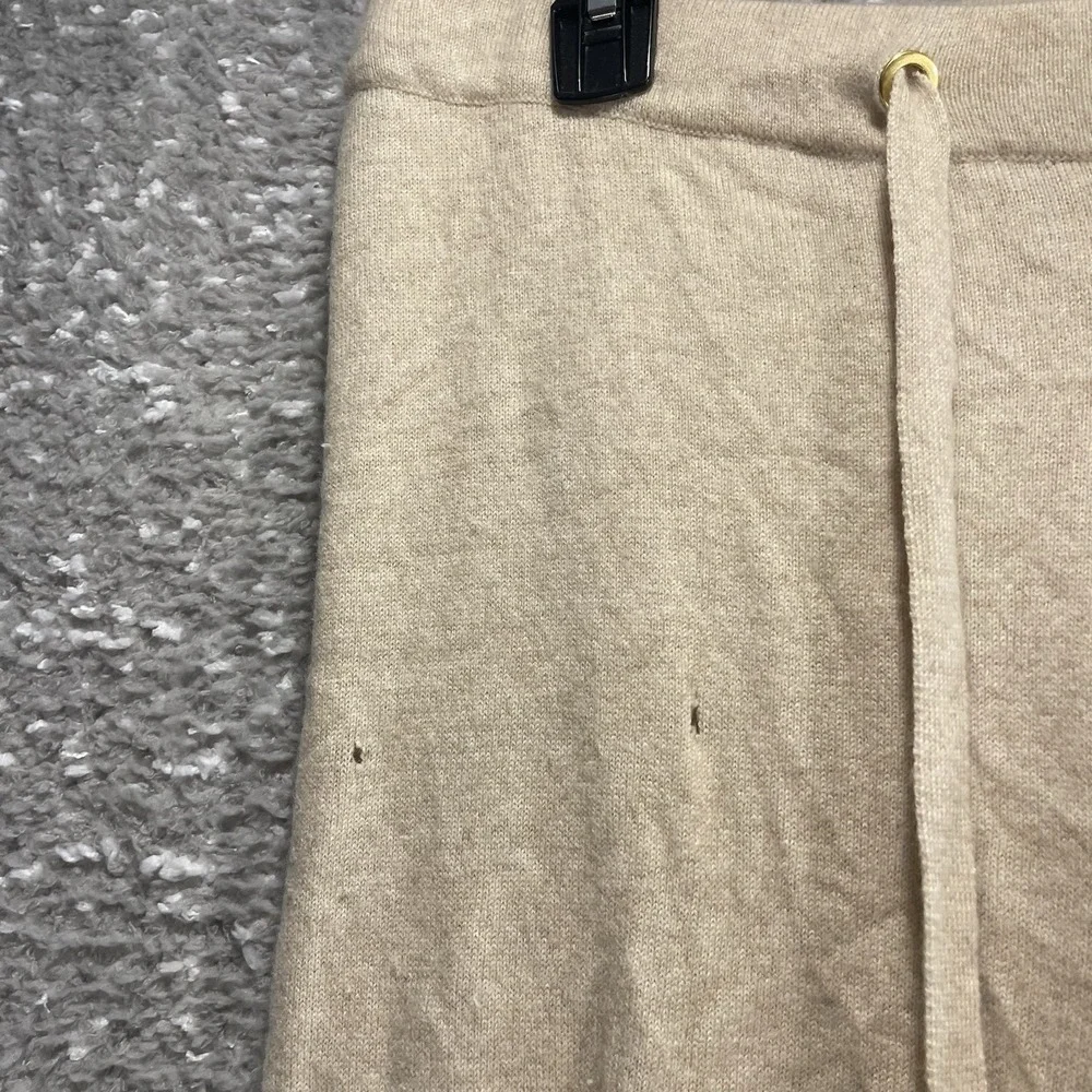 Tory Burch Cashmere Jogger Pants M Tan, Brown Preppy Loungewer Preppy READ